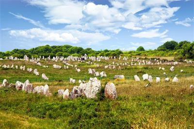 Carnac. Die Steinreihen von Ménec, Morbihan, Bretagne 